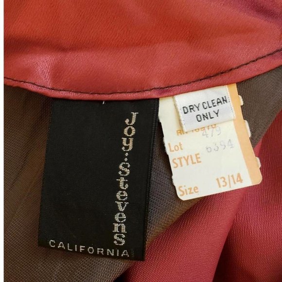 Vintage Joy Stevens Crushed Velvet Corset Lace up Prairie Dress from the 70s - Picture 4 of 4